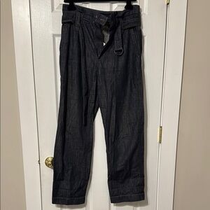 Brunello Cucinelli Dark Denim Paperbag Waist Pants